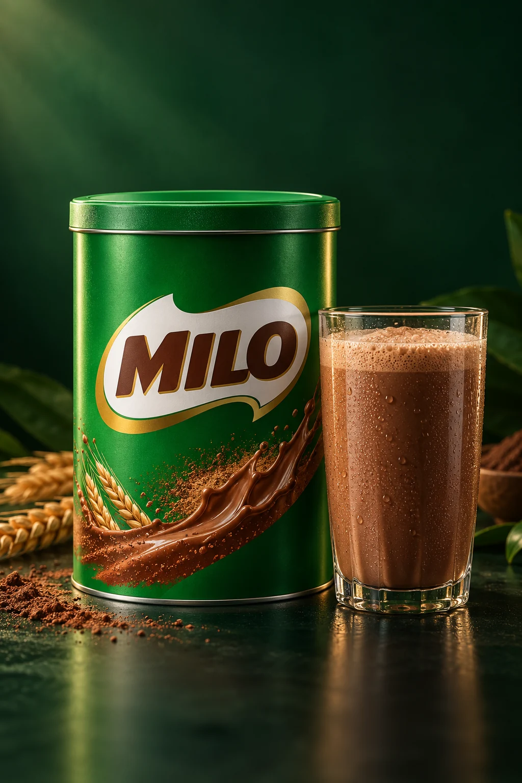 MILO concept pack and glass together